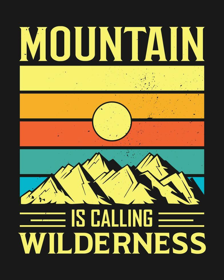 Hiking outdoor T-shirt Design, Hiking tee vector art