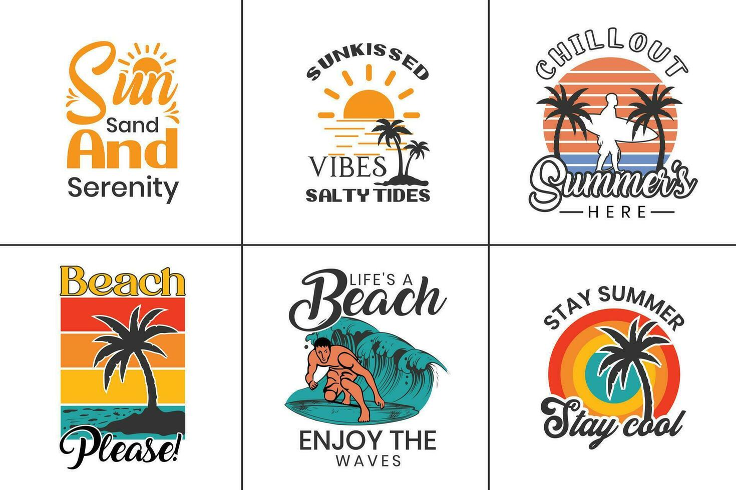 Summer T-shirt Design, Summer Tee vector