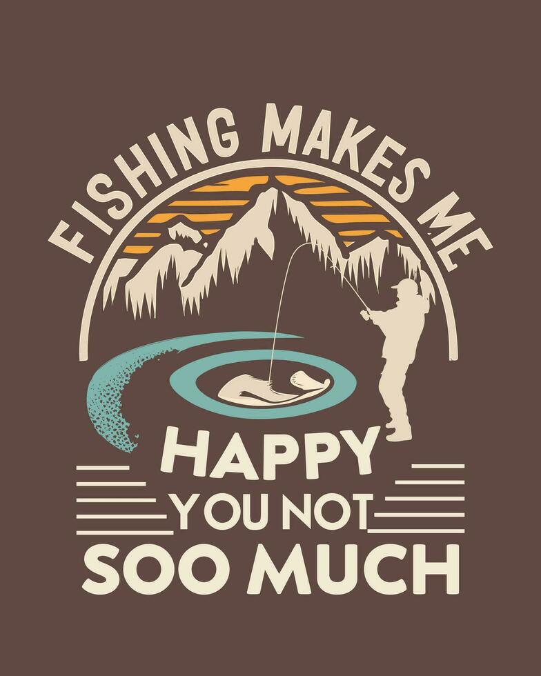 diseño de camiseta de pesca vector