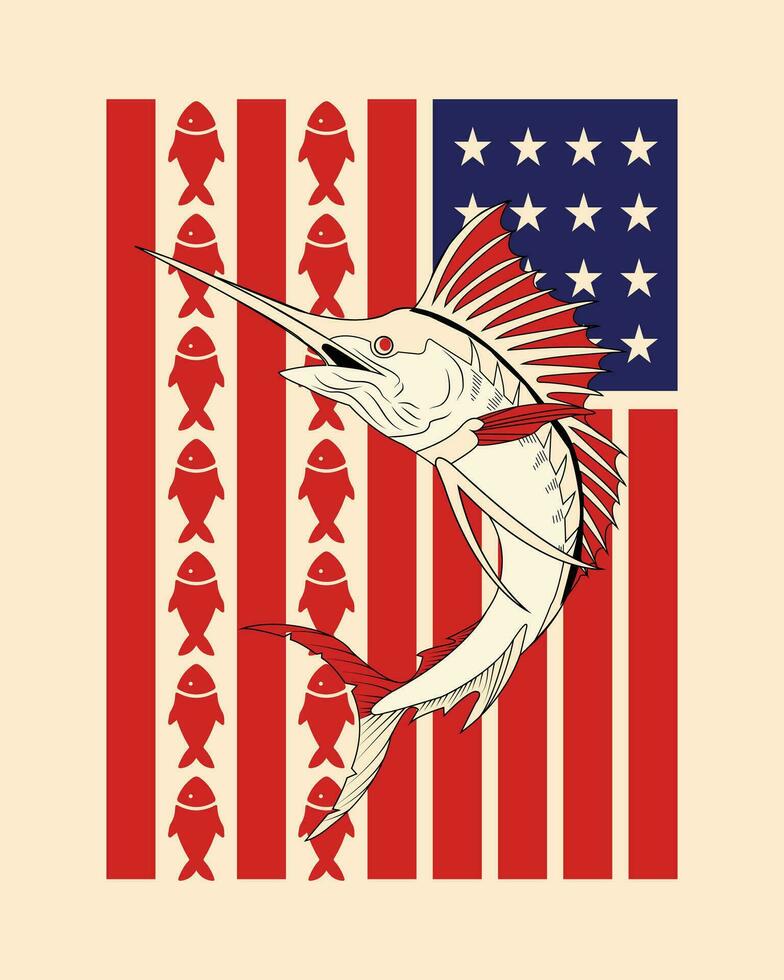 Fishing T-shirt Design vector