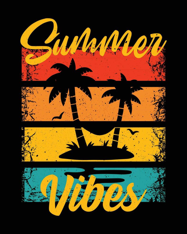 Summer T-shirt Design, Summer Tee vector