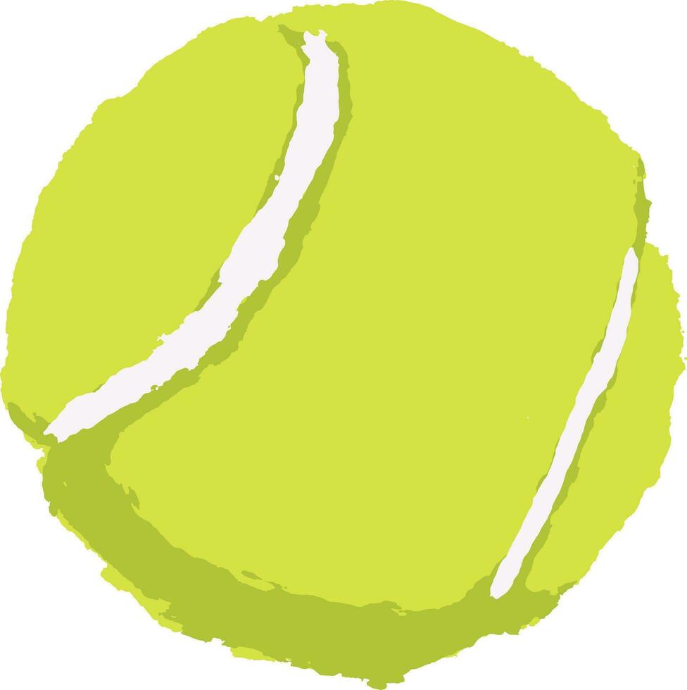 Tennis ball no outline vector