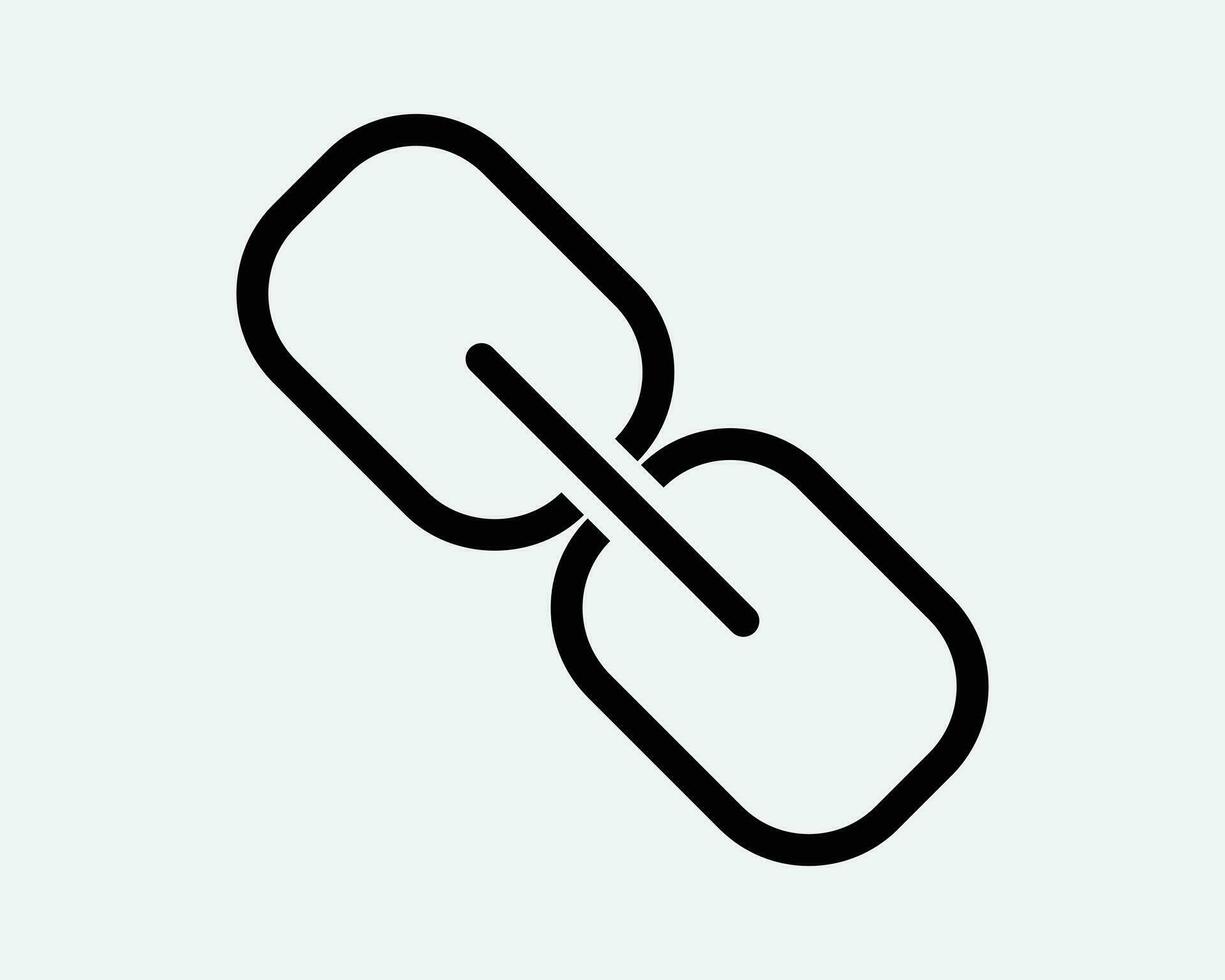 Link Chain Icon Mail Email Attachment File Connection Connect Hyperlink Connect Strength Attach Document Web App Black Think Line Vector Symbol Sign