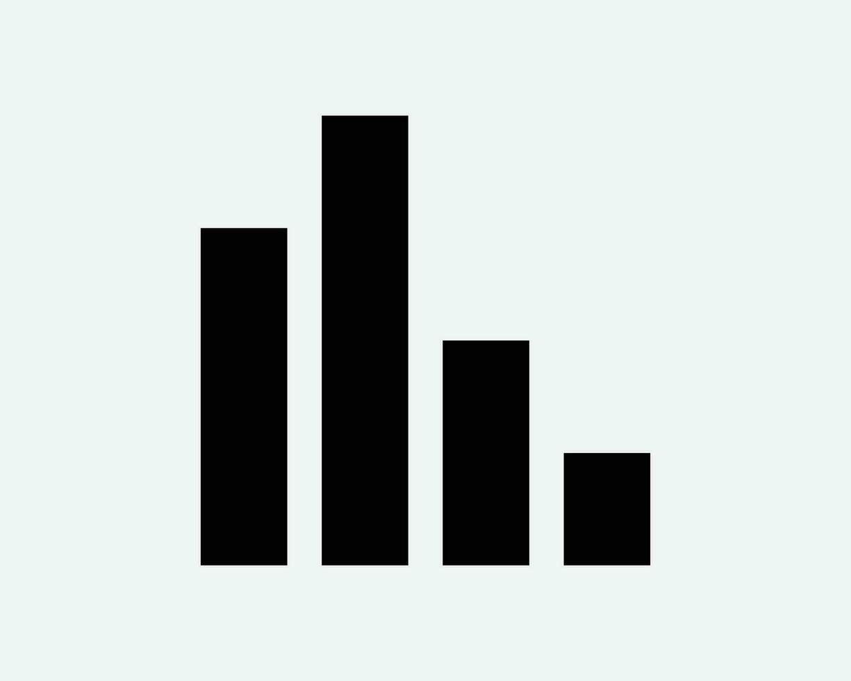 Bar Chart Icon Graph Data Statistic Business Finance Market Report Black White Outline Shape Vector Clipart Graphic Illustration Artwork Sign Symbol