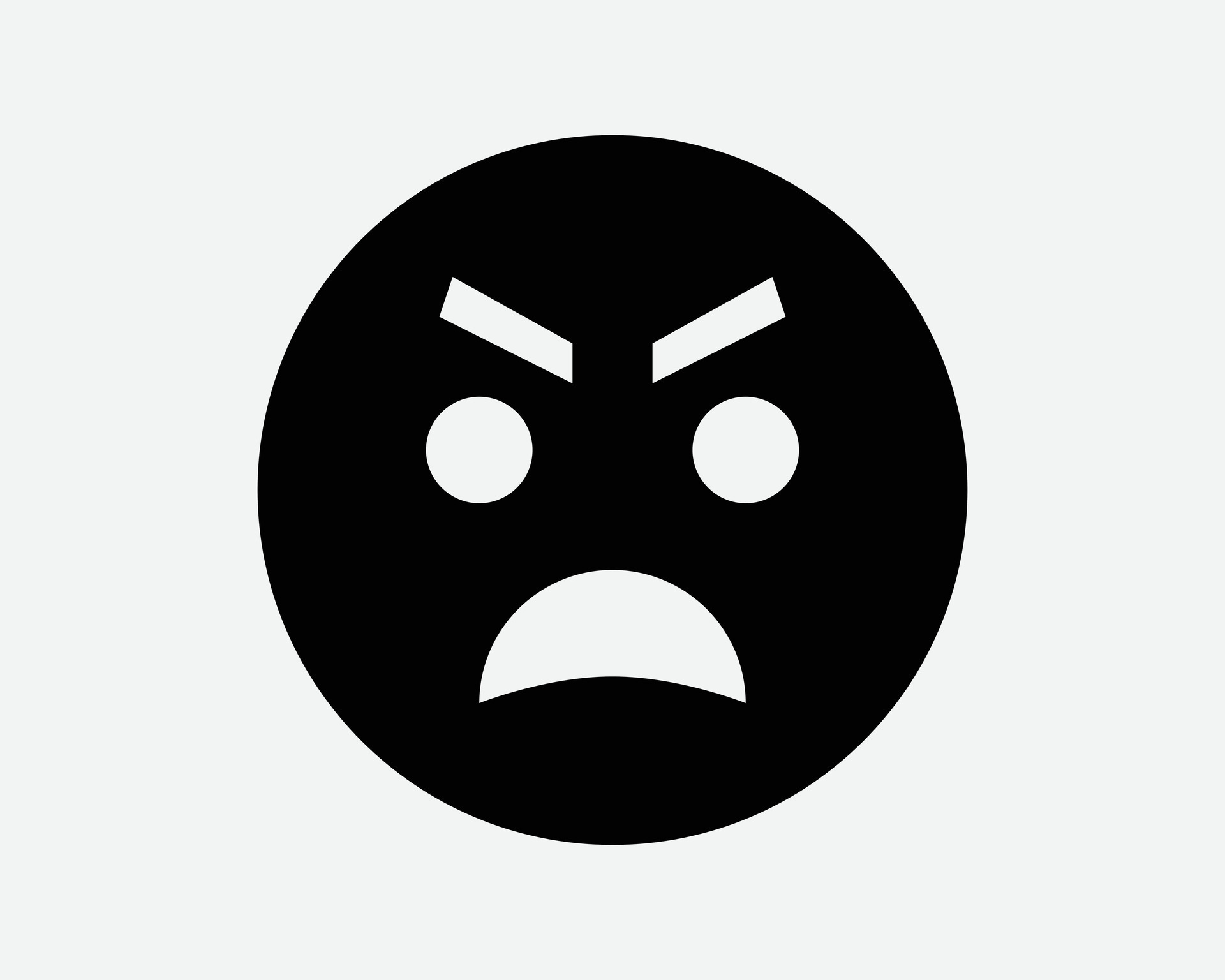 mad face clipart black and white