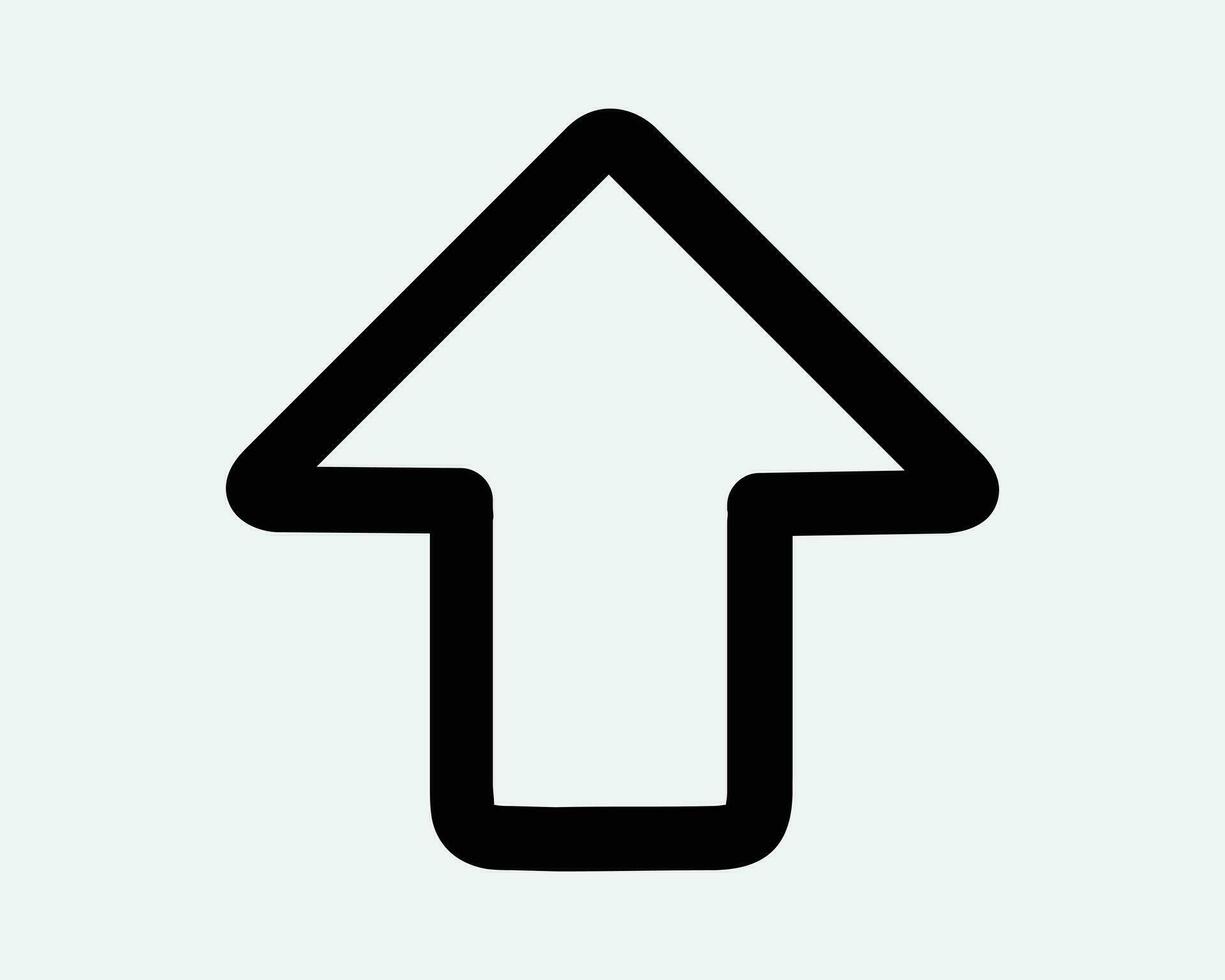 Up Arrow Line Icon North Point Pointer Enter Entrance Straight Ahead Entry Path Route Road Symbol Traffic Sign Front Continue Upward Forward Vector