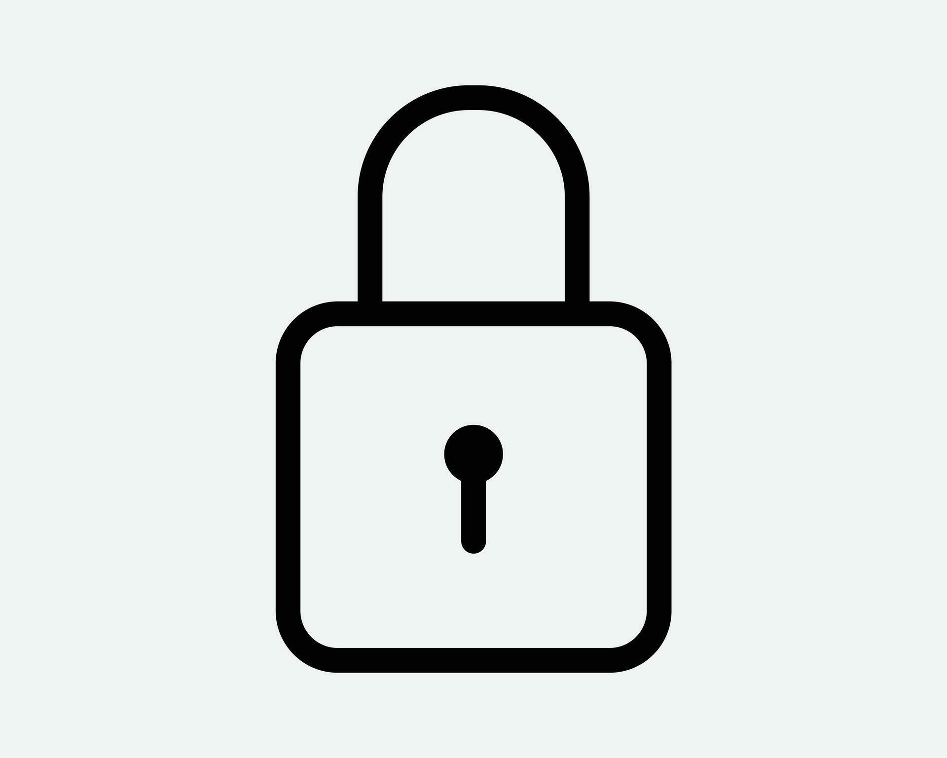 Padlock Icon Key Hole Secure Lock Security Private Access Confidential