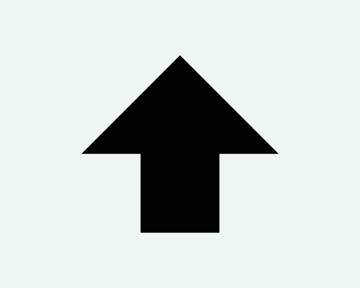 Up Arrow Icon Upward Upload Point Pointer North Navigation Direction Path Road Traffic Sign Black White Outline Shape Vector Clipart Artwork Symbol