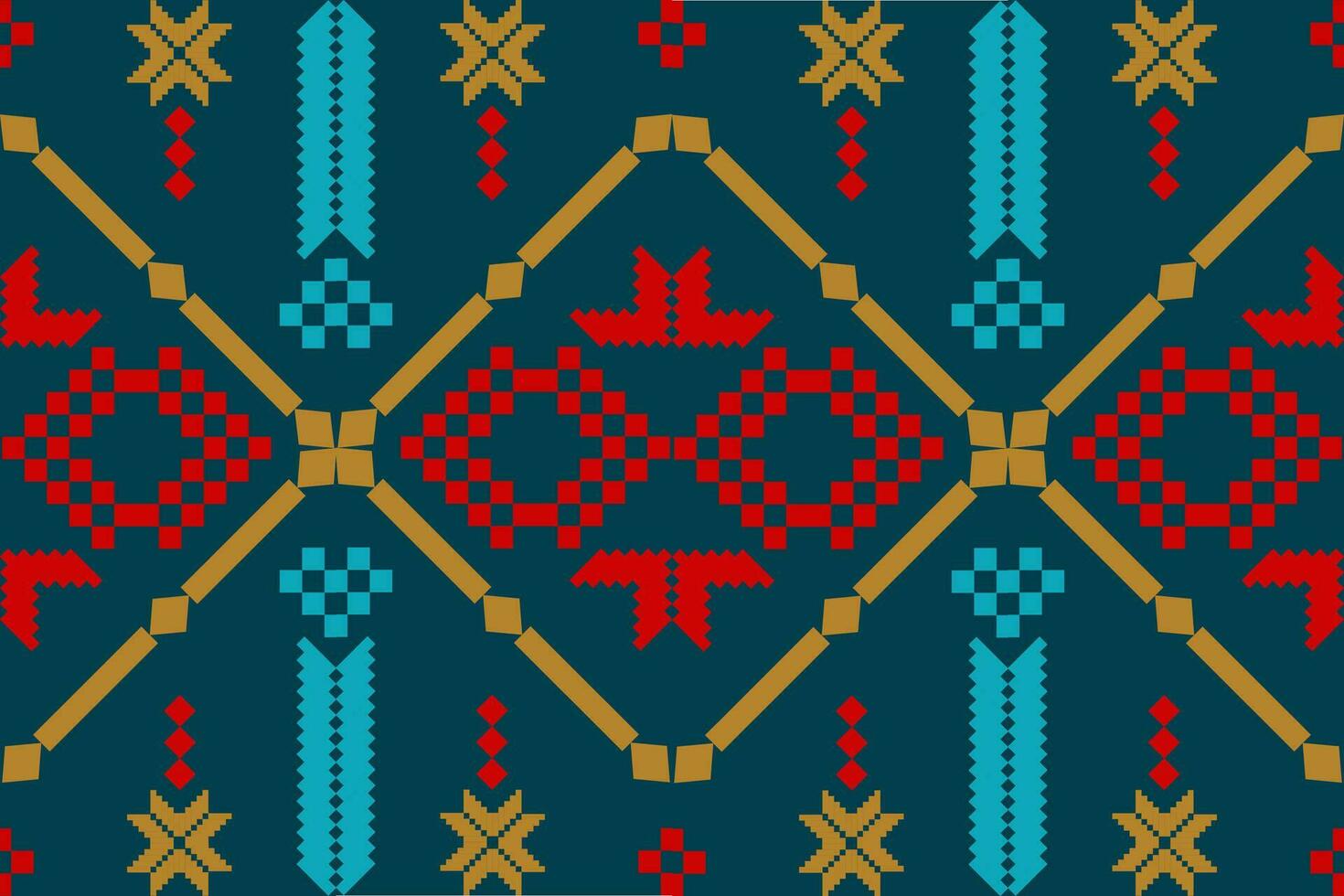 nativo ikat tela.azteca geométrico Arte ornamento diseño para alfombra, papel tapiz, ropa, embalaje, textil.damasco estilo modelo para textil y decoracion.sin costuras modelo en tribal. vector