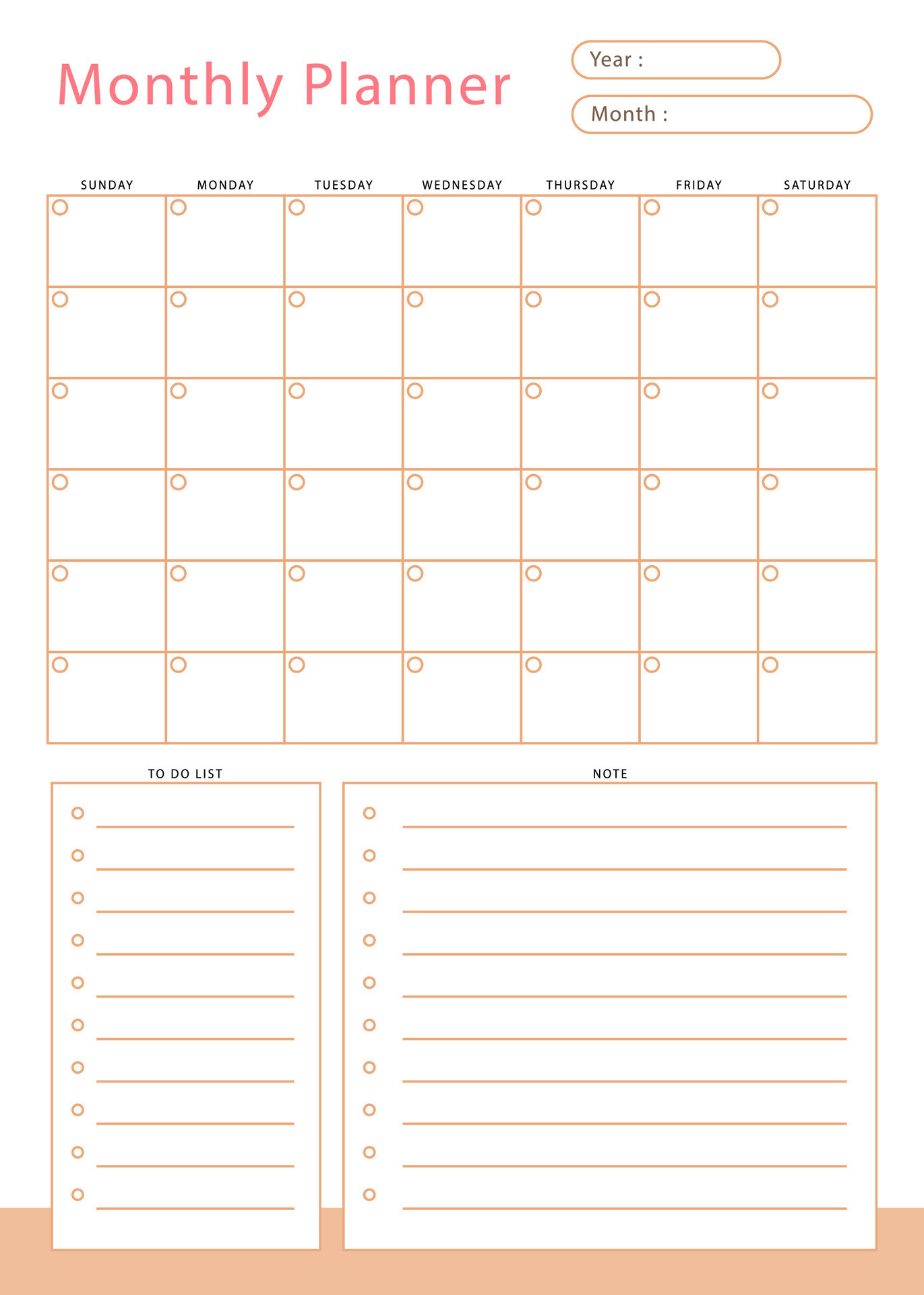 Monthly planner template Vector design 29136916 Vector Art at Vecteezy Monthly planner template Vector design 29136916 Vector Art at Vecteezy