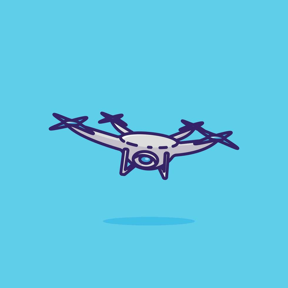 Drone simple cartoon vector illustration electronic devices concept icon isolated