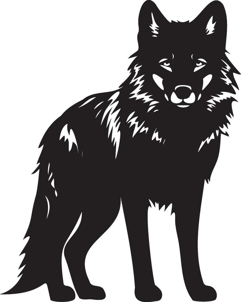 wolf vector illustration wild animal