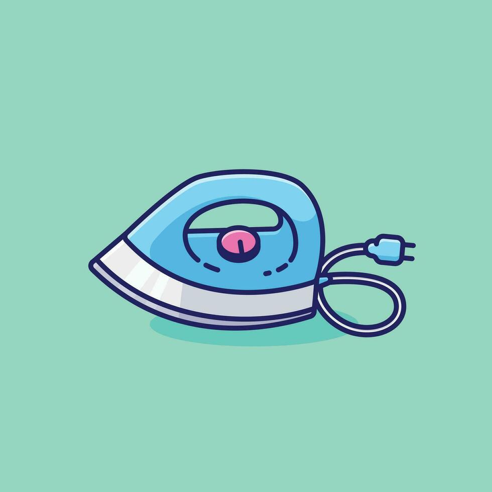 Steam iron simple cartoon vector illustration electronic devices concept icon isolated