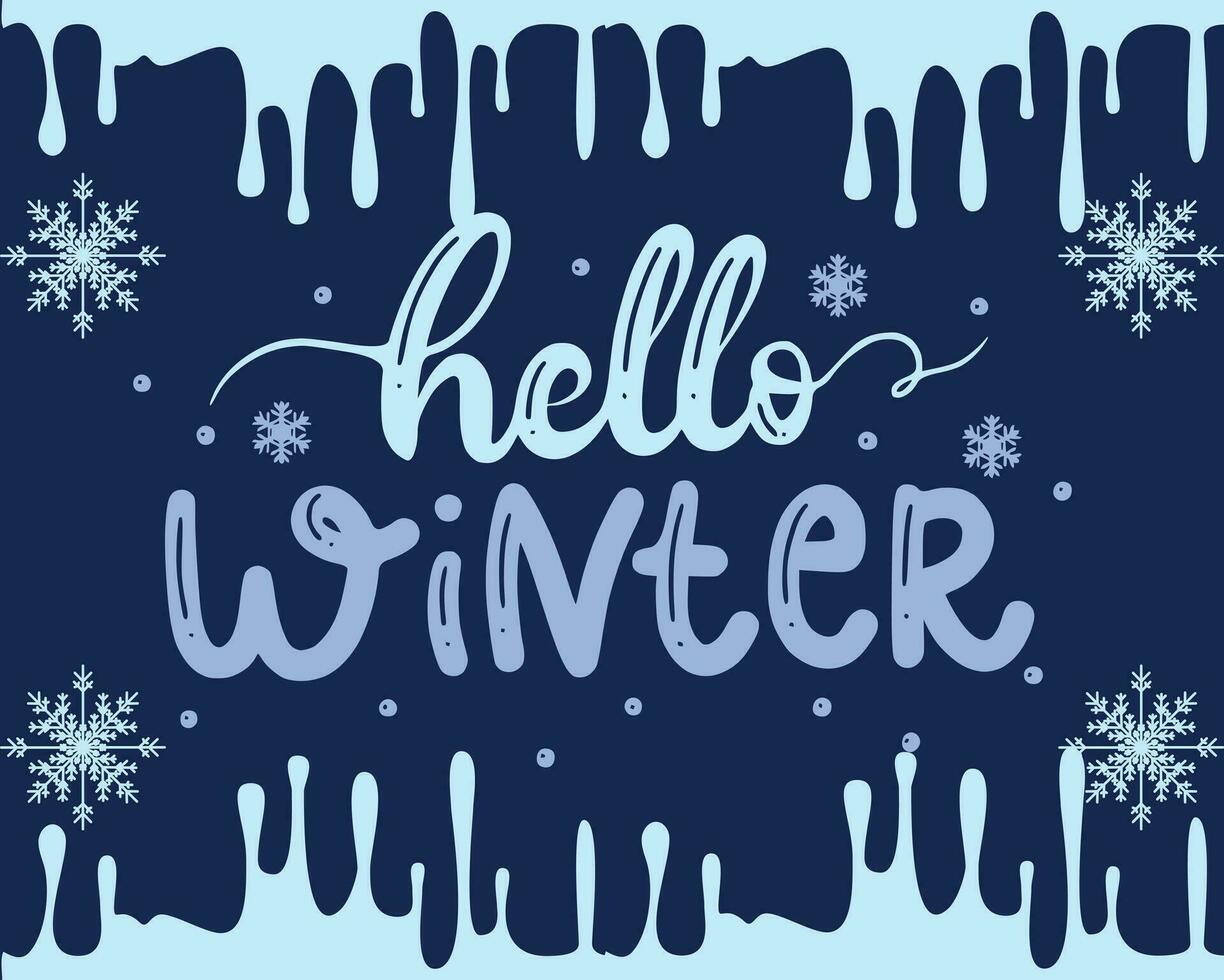 Hello winter design vector