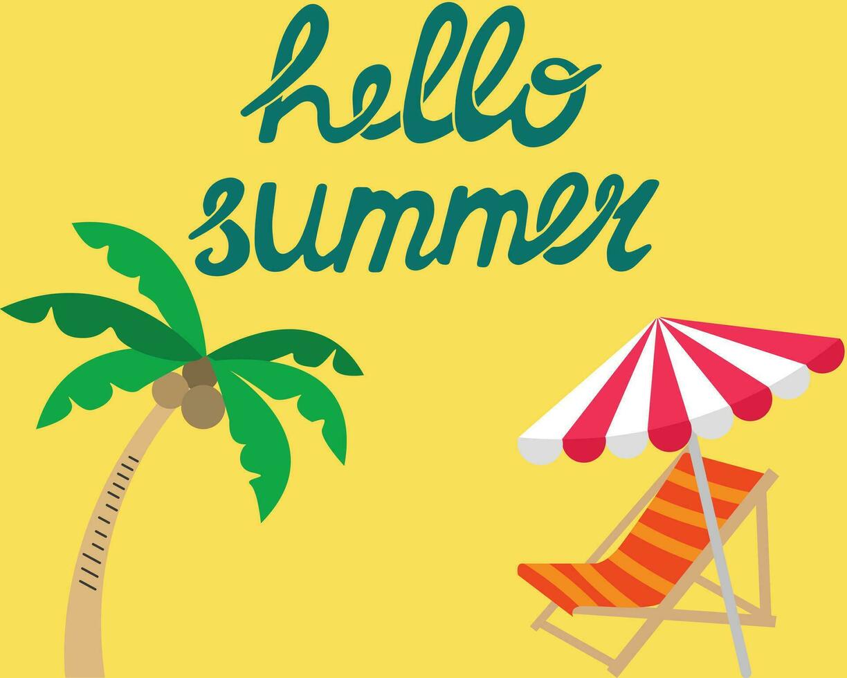 Hello Summer illustration vector