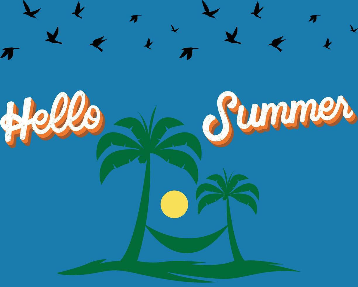 Hello Summer illustration vector