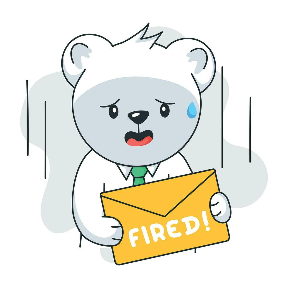 Trendy Job Fired vector