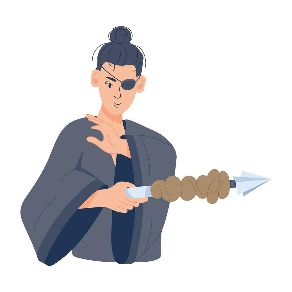 Trendy Chinese Warrior vector