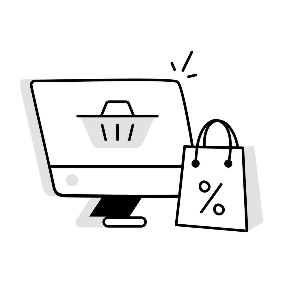 Trendy Shopping Offer vector