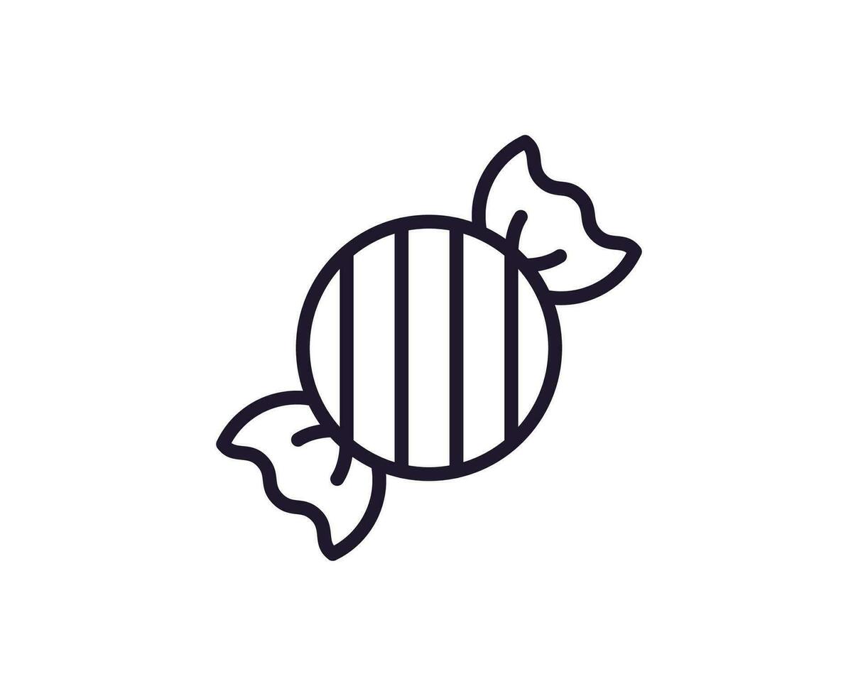 Single line icon of candy High quality vector illustration for design, web sites, internet shops, online books etc. Editable stroke in trendy flat style isolated on white background