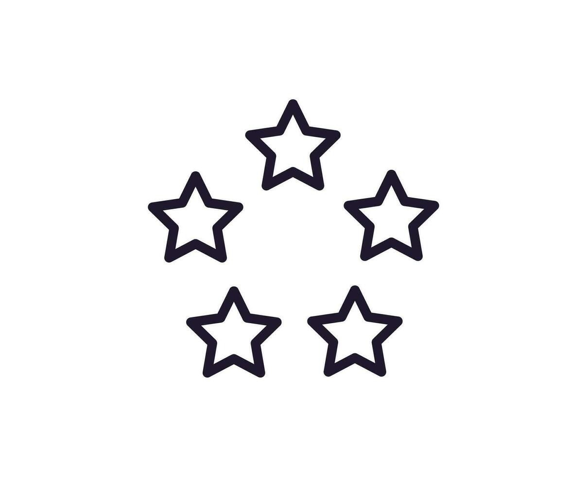 Single line icon of star on isolated white background. High quality editable stroke for mobile apps, web design, websites, online shops etc. vector