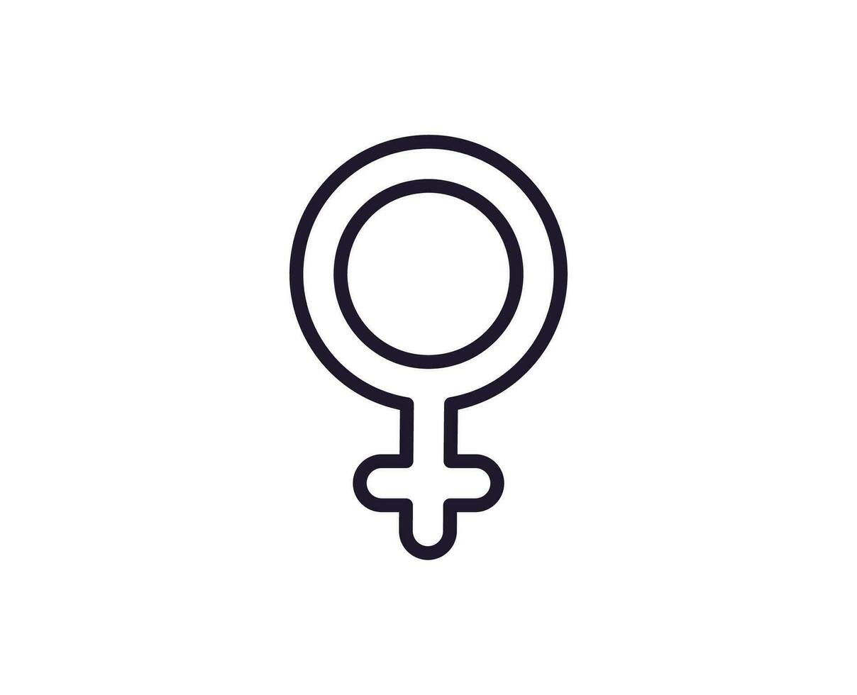Gender concept. Single premium editable stroke pictogram perfect for logos, mobile apps, online shops and web sites. Vector symbol isolated on white background.