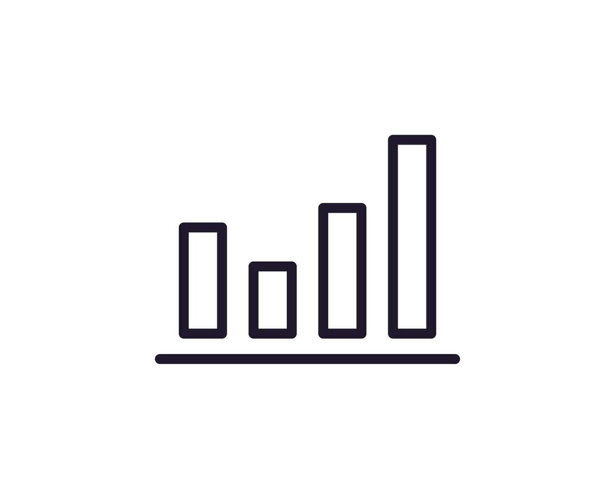 Graph concept. Modern outline high quality illustration for banners, flyers and web sites. Editable stroke in trendy flat style. Line icon of graph vector