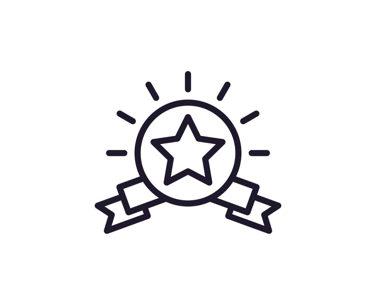 Single line icon of star on isolated white background. High quality editable stroke for mobile apps, web design, websites, online shops etc. vector