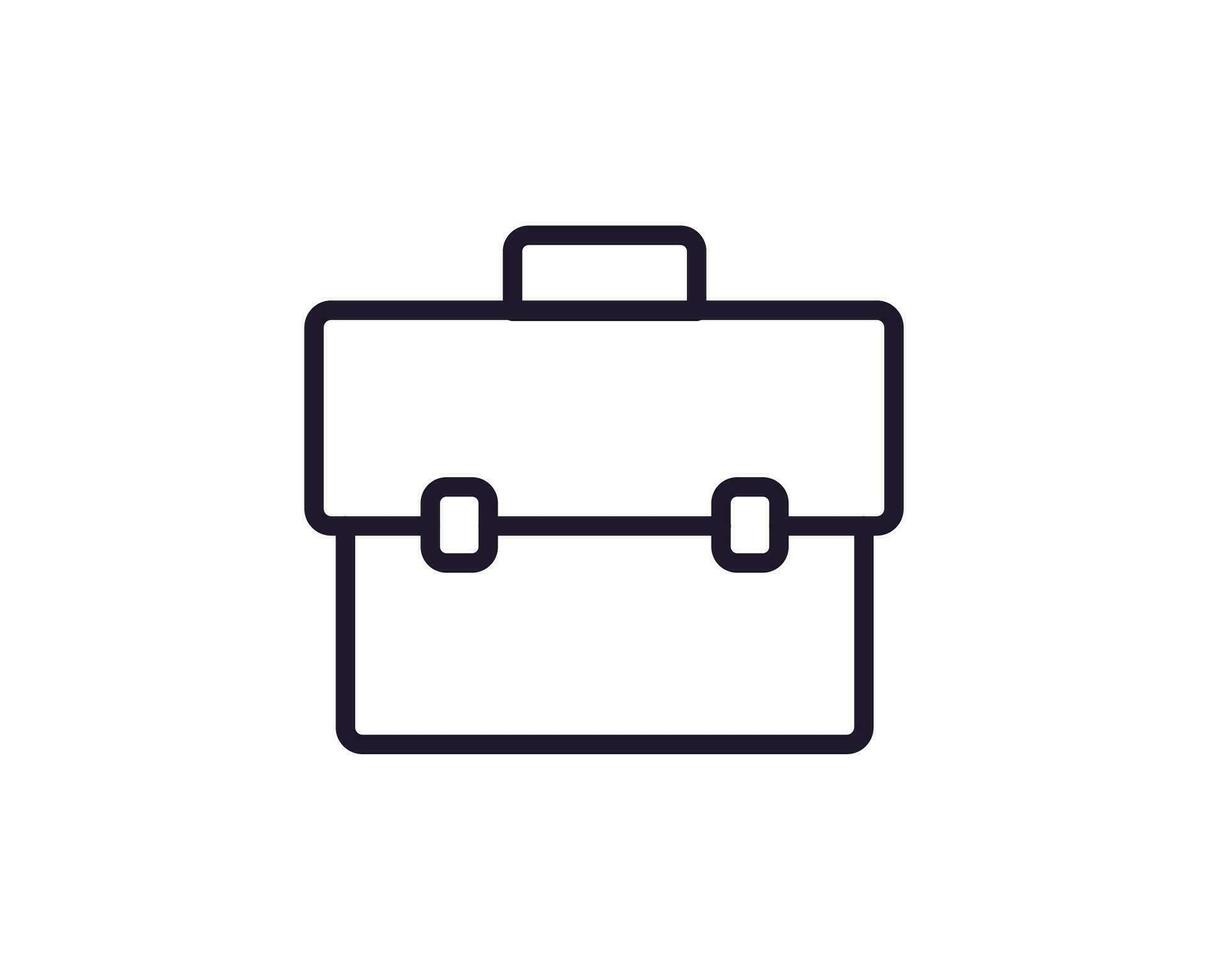 Single line icon of suitcase on isolated white background. High quality editable stroke for mobile apps, web design, websites, online shops etc. vector