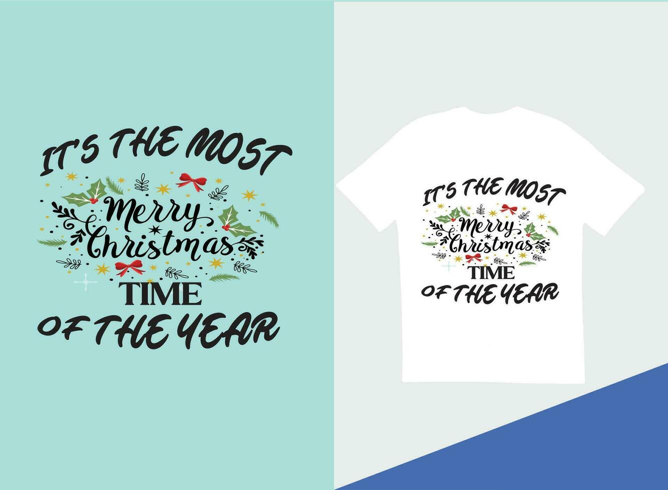 Love is the true spirit of Christmas T-shirt Design vector