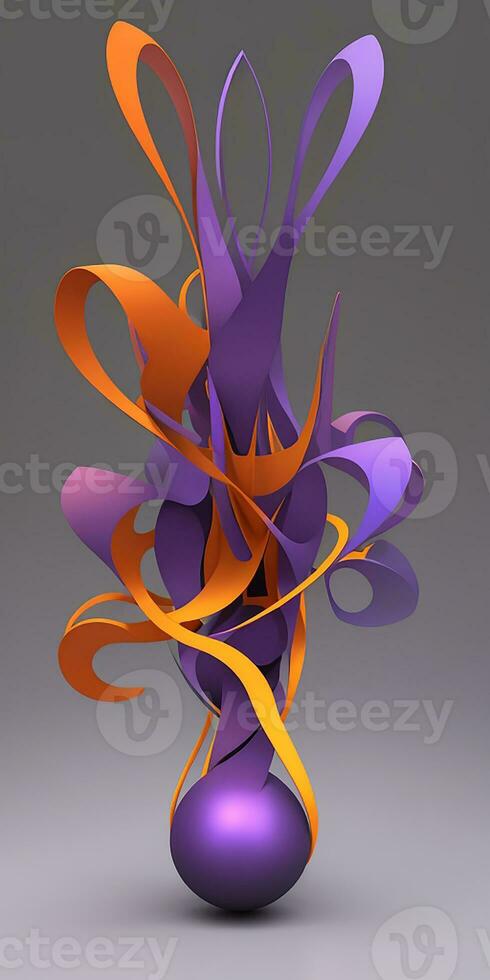 Abstract 3d colorful wallpaper background generated ai photo