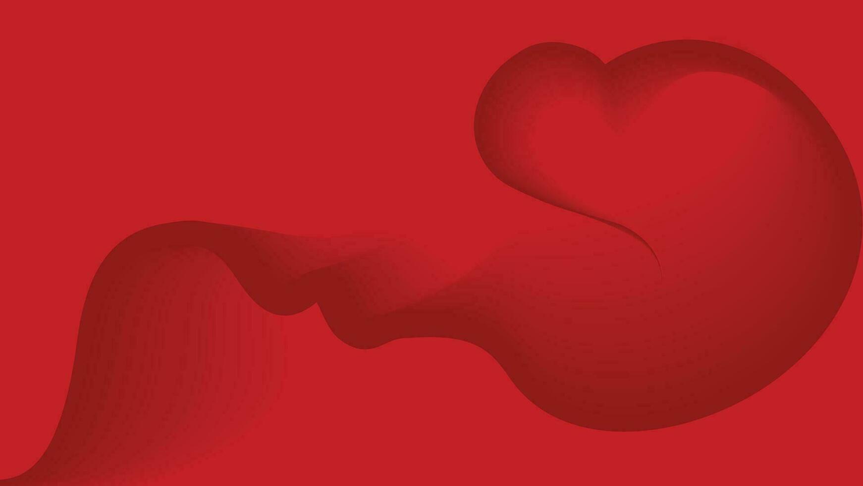 a red heart shape on a red background abstract, curve, shape, line, wave, motion light glowing, vector