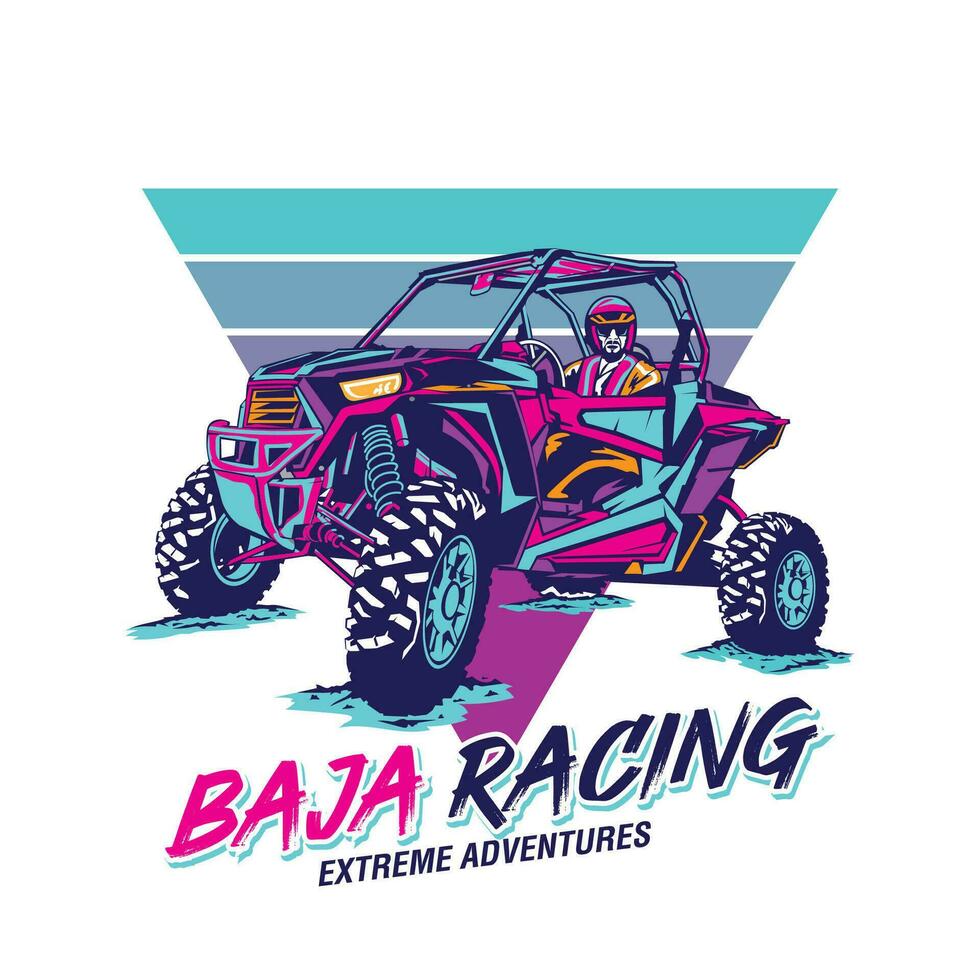 Buggy Extreme Adventure Trip Race Sport vector illustration, good for team and racing club logo also t shirt design