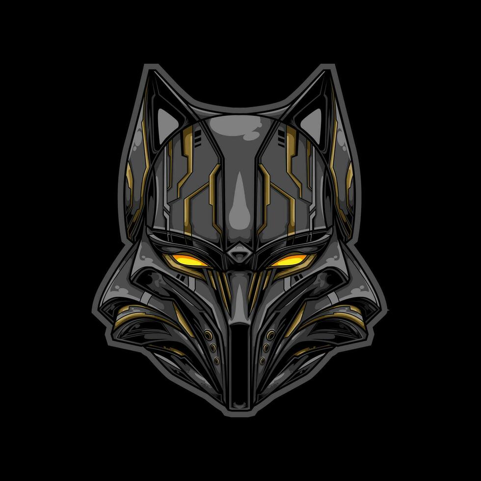Wolf Robot mascot amazing illustration for your branding business vector