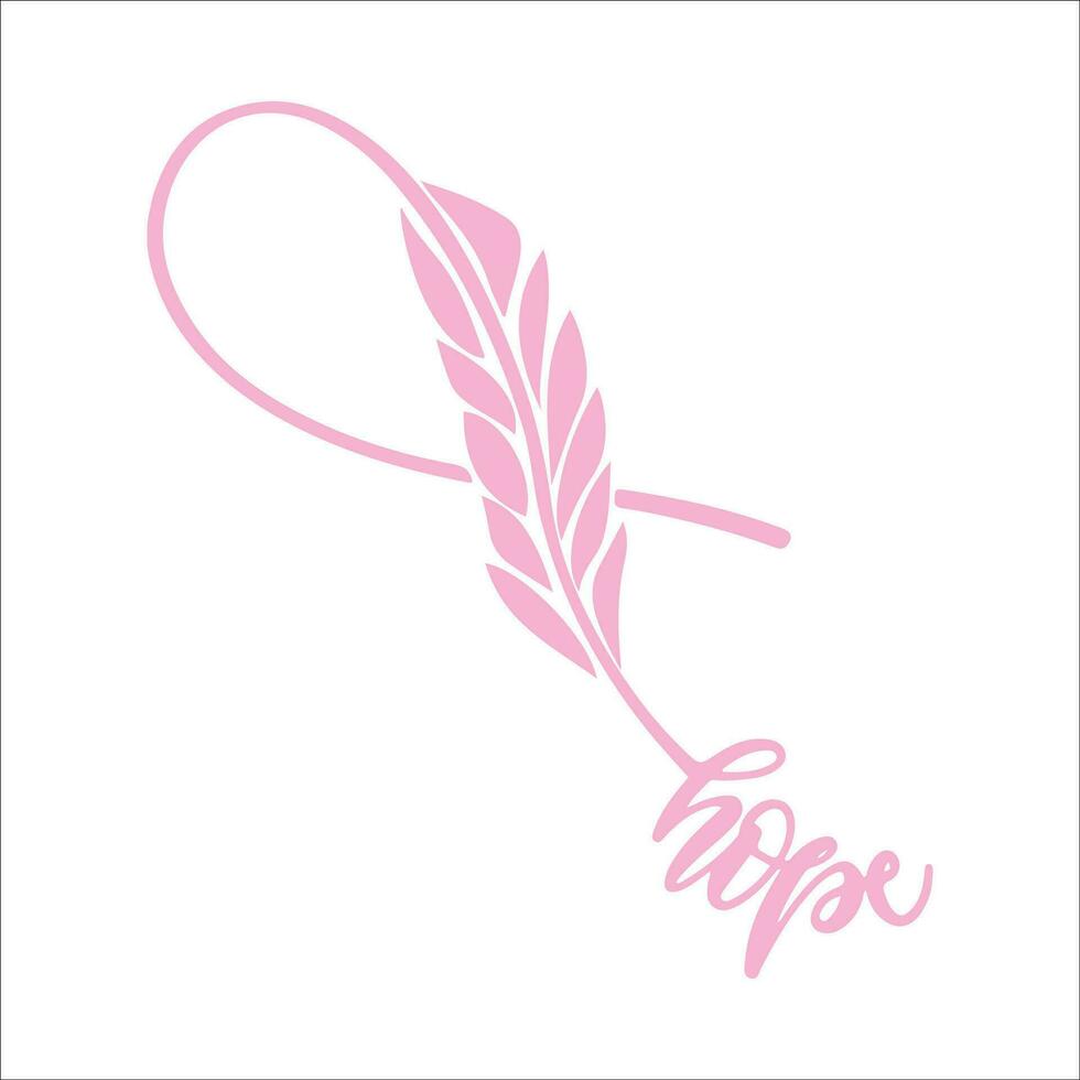 Stylish , fashionable  and awesome Breast Cancer typography art and illustrator vector