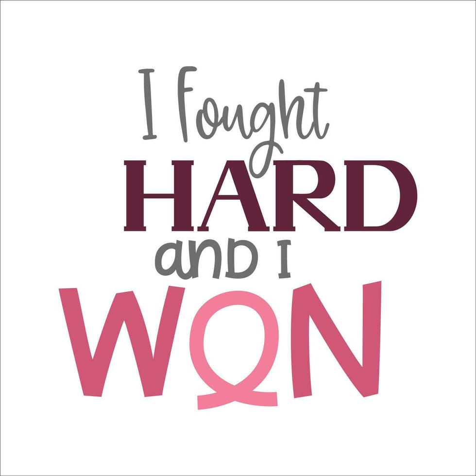 Stylish , fashionable  and awesome Breast Cancer typography art and illustrator vector