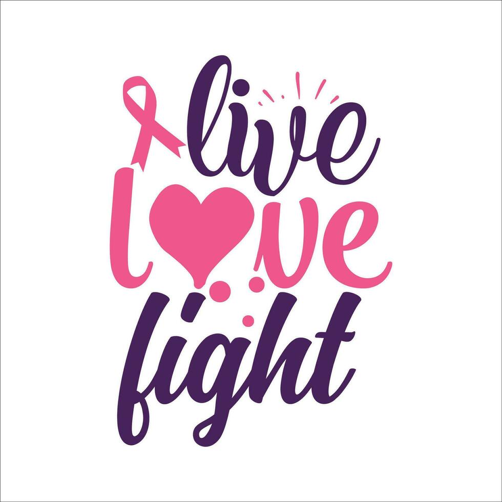 Stylish , fashionable  and awesome Breast Cancer typography art and illustrator vector