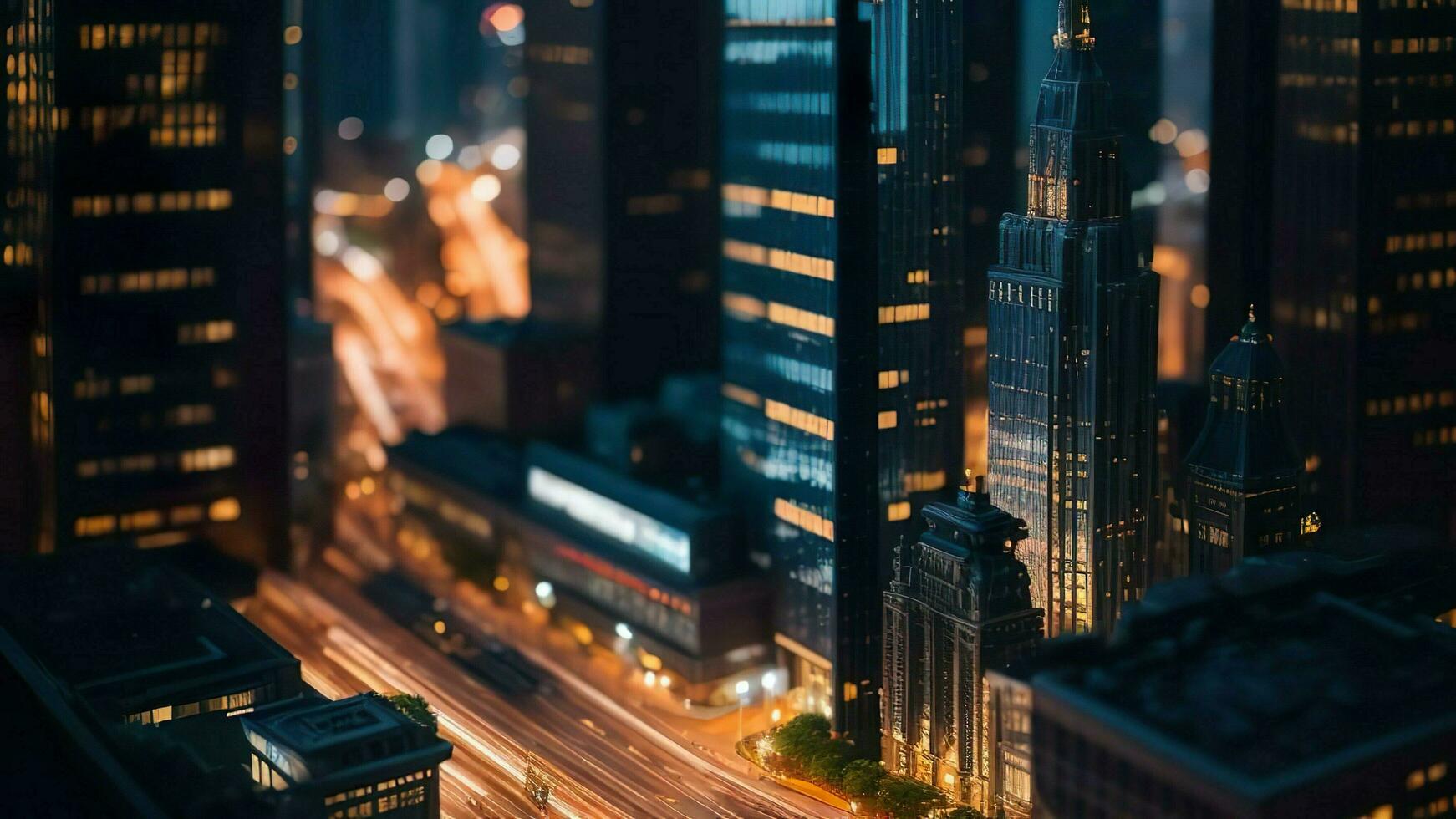 AI Generated. AI Generative - Sophisticated Miniatures - Urban Glamour and Architectural Majesty photo