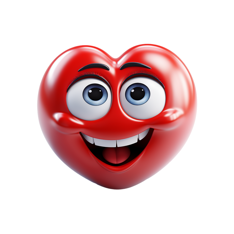 Love Emoji, Love Emoji Png, Love emoji symbol, 3D Love Emoji, Transparent Background, AI Generative png