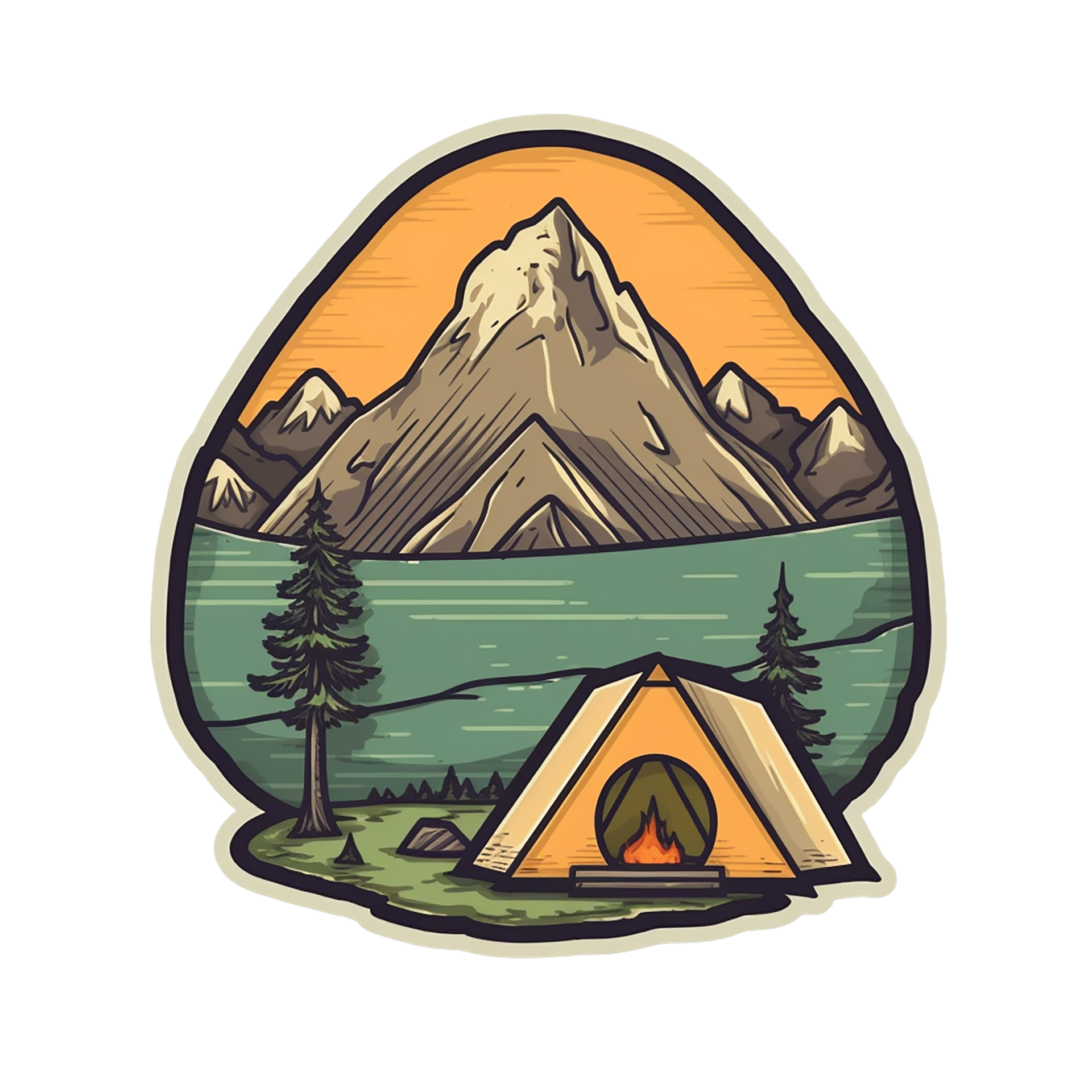 Camp Logo Camp Png Outdoor Camping Large Sticker Camping Sticker