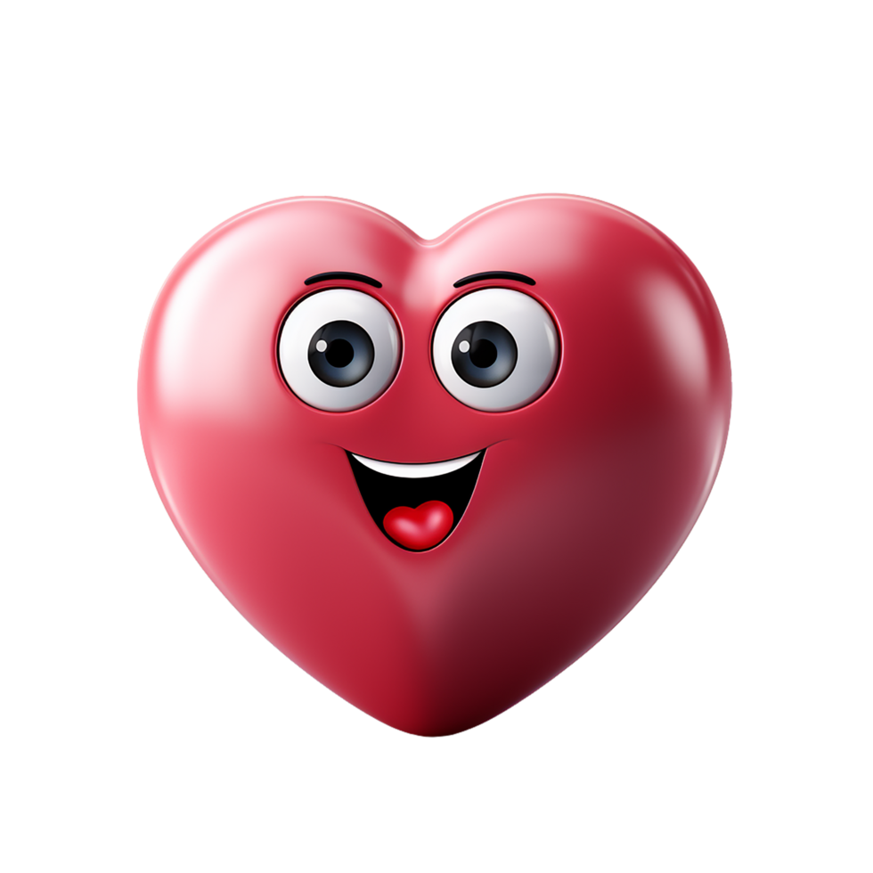 Love Emoji, Love Emoji Png, Love emoji symbol, 3D Love Emoji, Transparent Background, AI Generative png