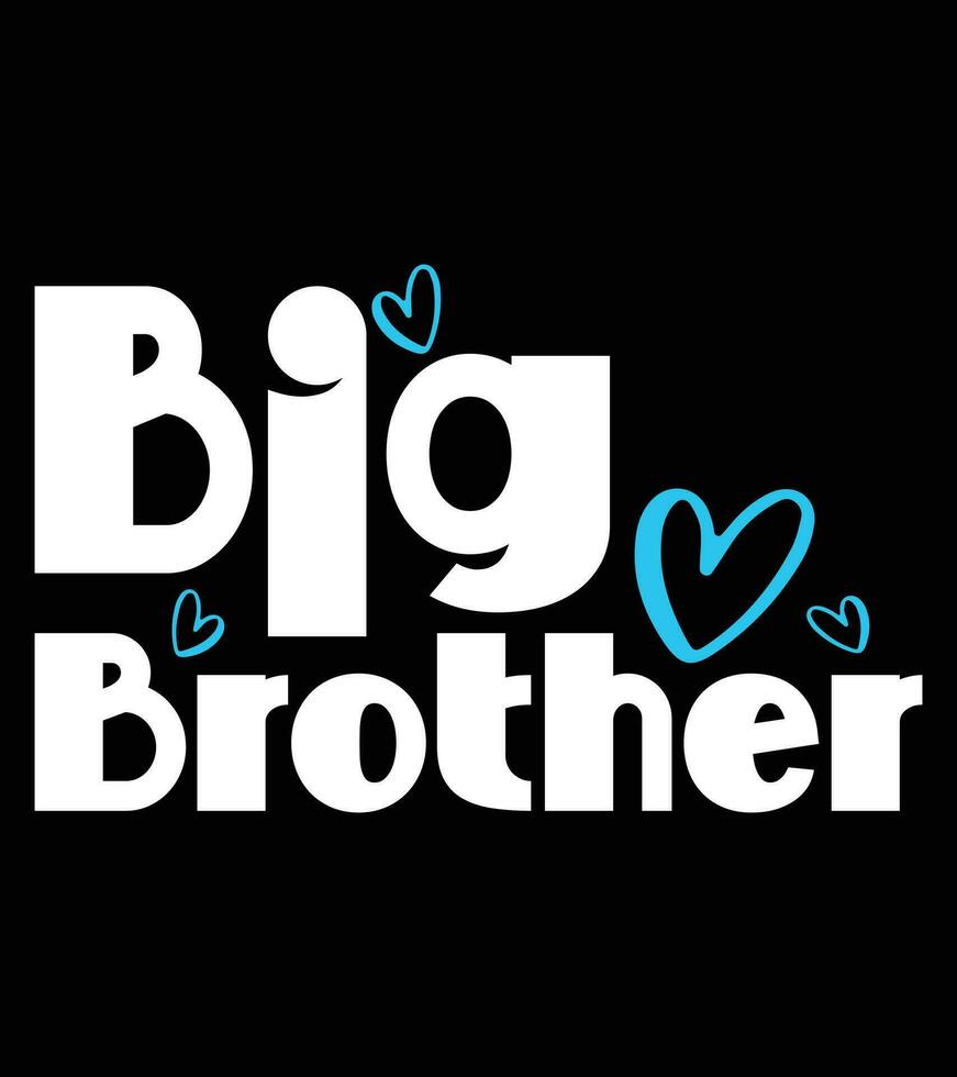 Big Brother National Siblings Day T-shirt Design. vector