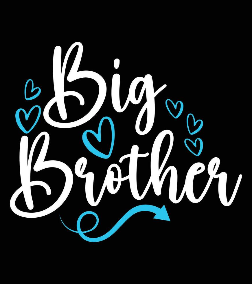 Big Brother National Siblings Day T-shirt Design. vector