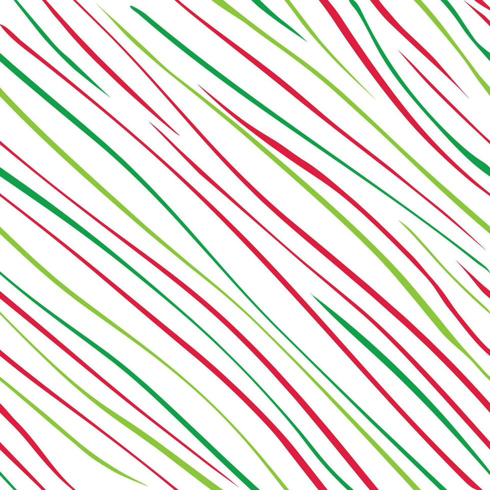 Seamless Red And Green Wavy Stripes vector