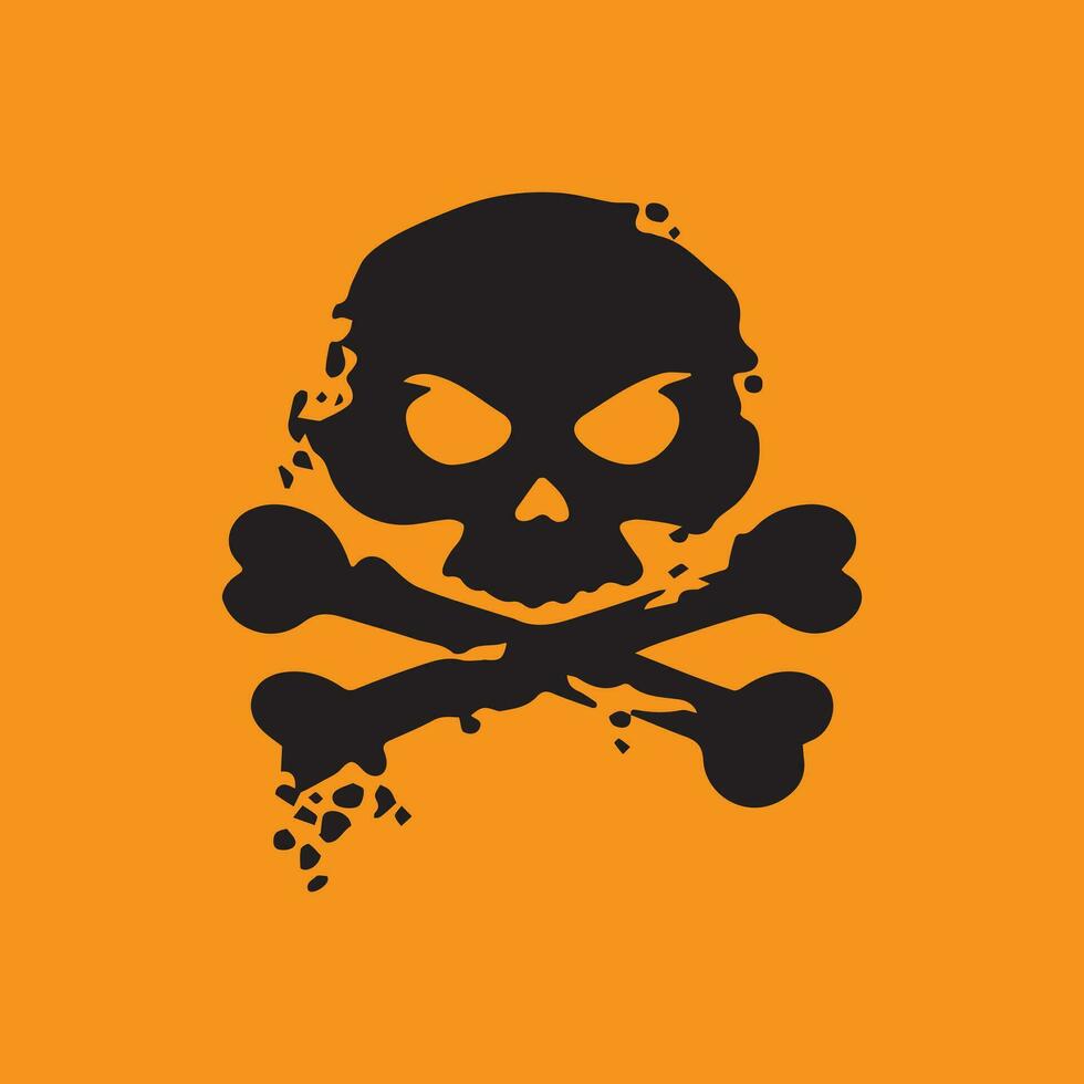 bone skull background vector