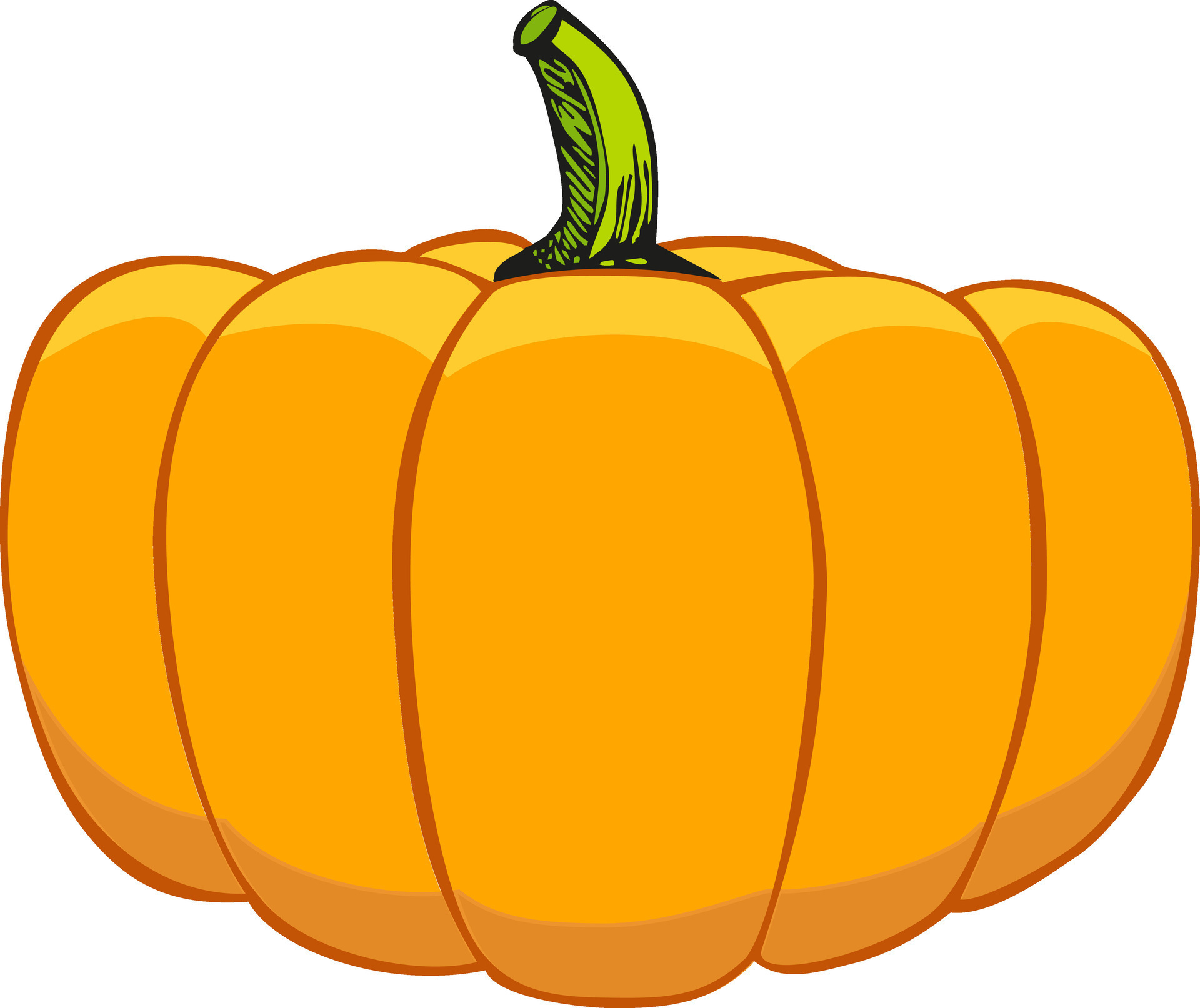 Orange autumn pumpkin. color vector illustration 29139958 Vector Art at ...