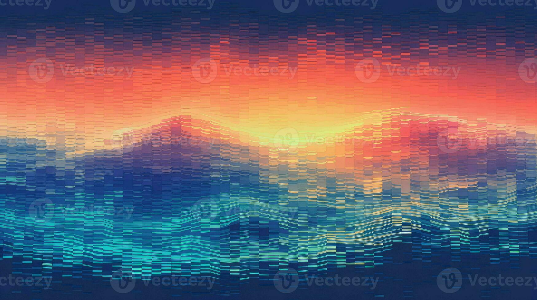 digital pixelated retro waves ai generated photo
