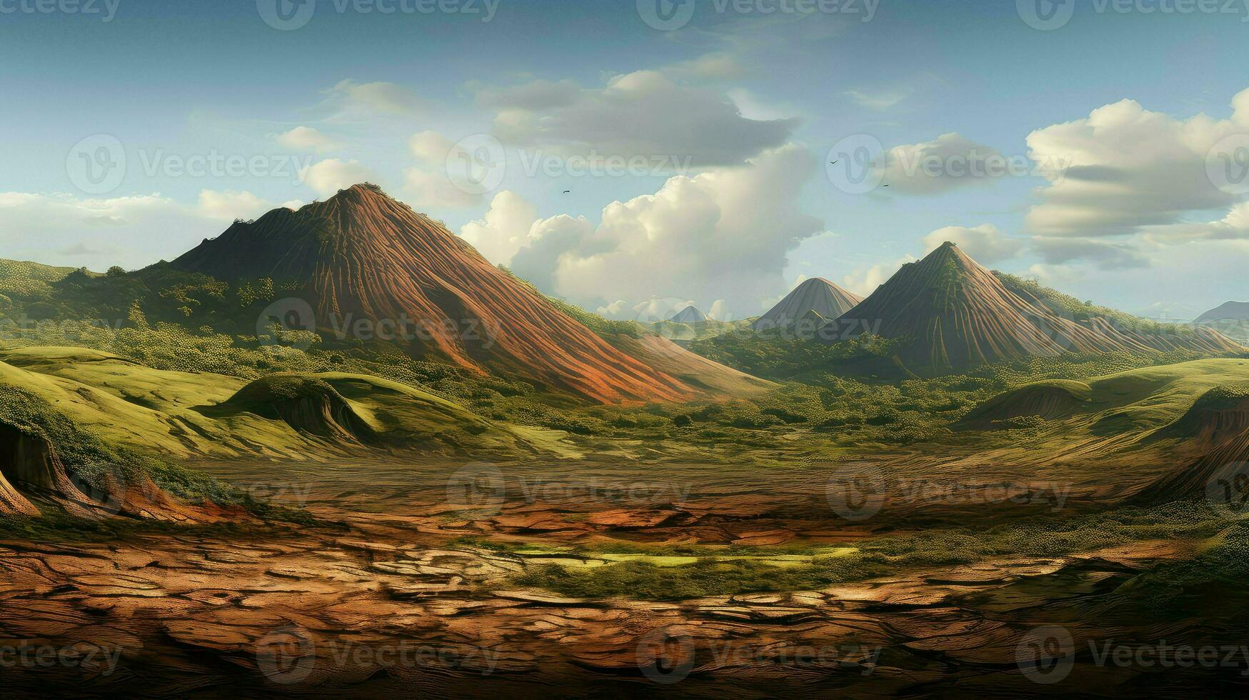 travel volcanic cinder cones ai generated photo