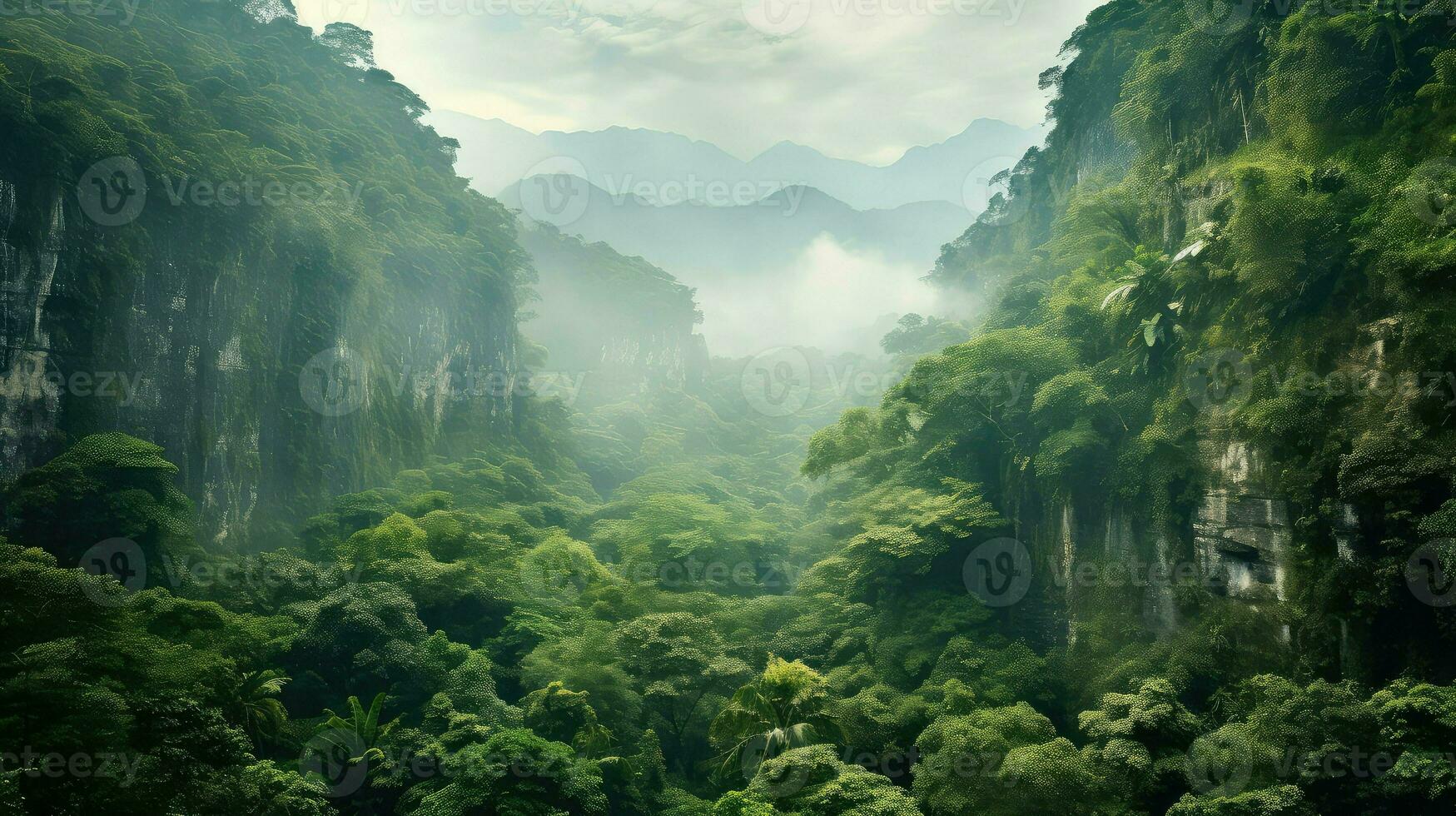 outdoor honduran rainforest dense ai generated photo