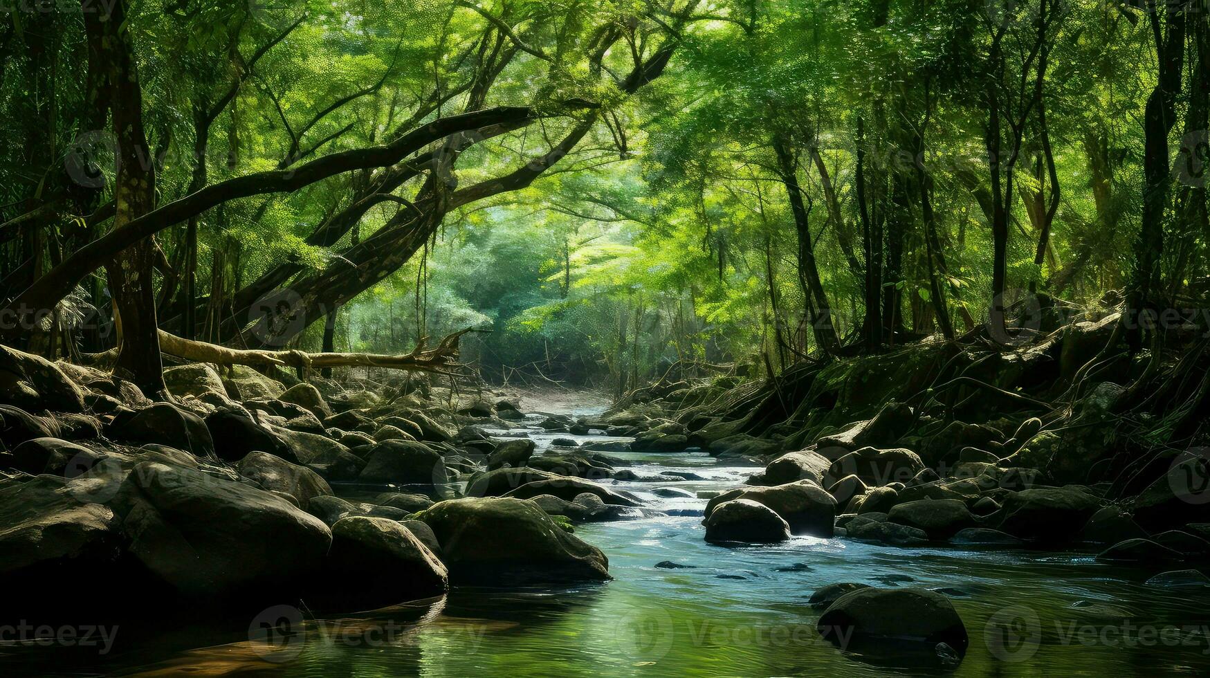 environment green rainforest remote ai generated photo